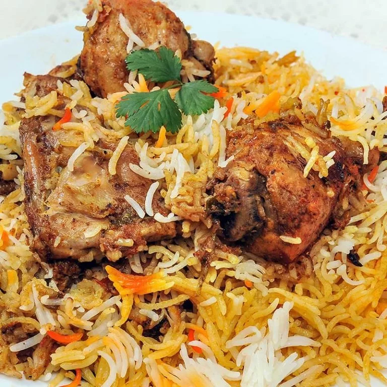 খাসির মাংসের কোর্মা বিরিয়ানি