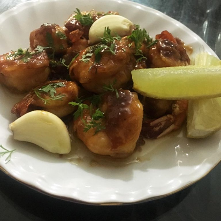 হানি গার্লিক উইথ বাটার প্রন